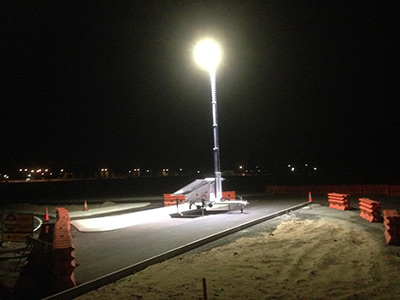 Solar Powered Lighting Towers Light Up Perth