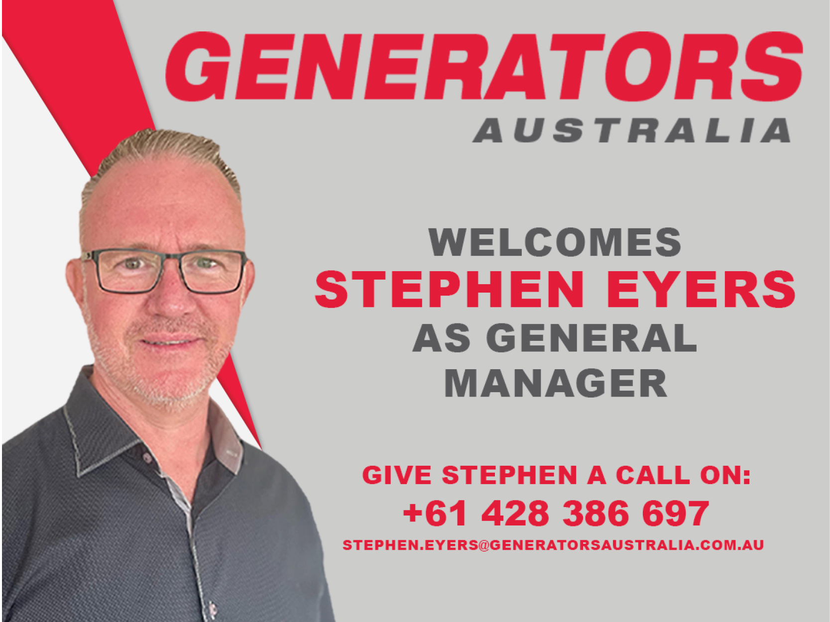 Welcoming Stephen Eyers